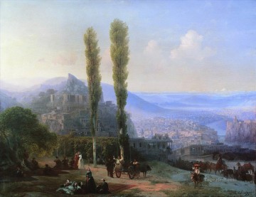 view of tiflis 1869 Romantic Ivan Aivazovsky Russian Oil Paintings